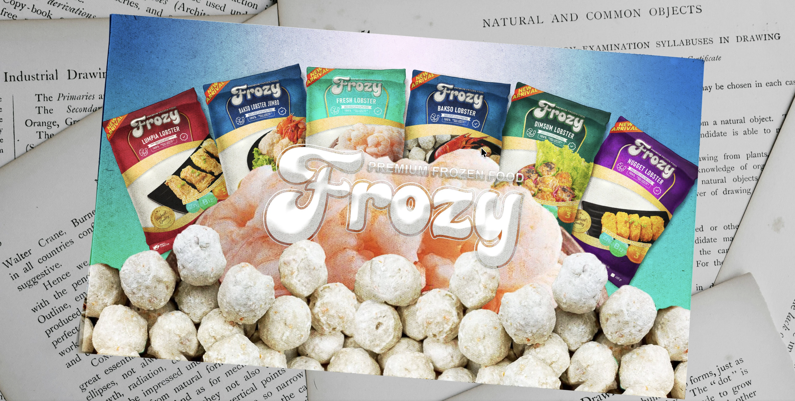 Frozy frozen food packaging design